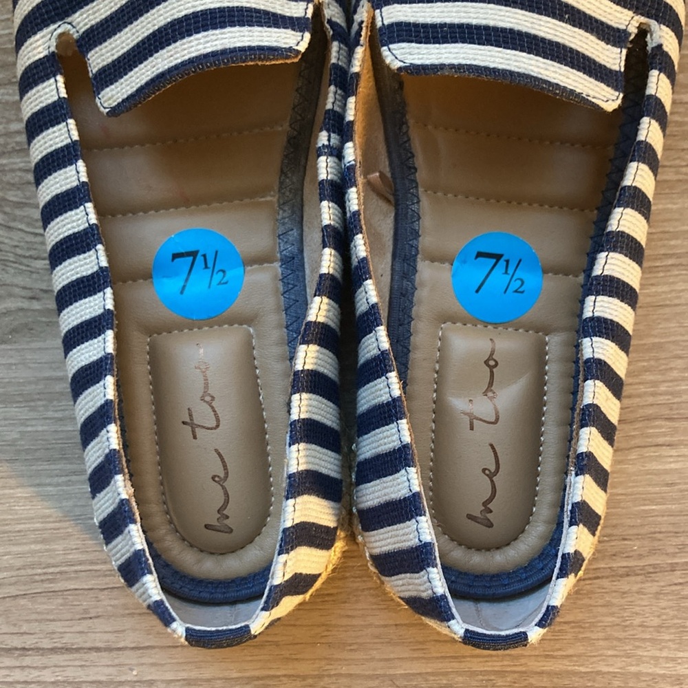 Me too koda coast stripes espadrilles blue cream 7,5 - Picture 4 of 14